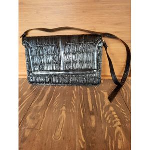 Vintage Eel Skin Hand Bag Made in Korea Black